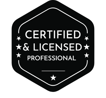 certified and licensed professional badge